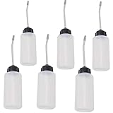 Warmshine 6 Pack Sewing Machine Oiler Oil Dispenser with Long Angled Spout Screw on Cap Extended Spo