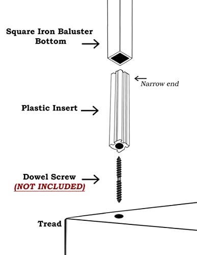 Plastic Insert For Use With 1/2" Square Hollow Baluster - Black - 25 Pack - Dh-00 #TOP3