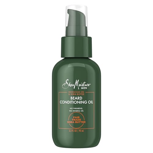 SheaMoisture Beard Conditioning Oil for a Full Beard Maracuja Oil and Shea Butter to Moisturize and Soften 3.2 oz