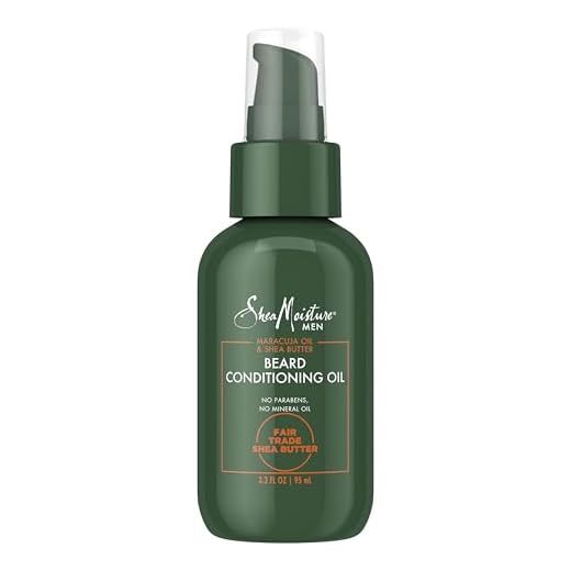 SheaMoisture Beard Conditioning Oil for a Full Beard Maracuja Oil and Shea Butter to Moisturize and Soften Beards 3.2 oz