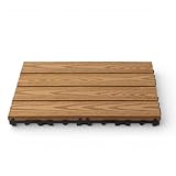 Losetas de Plástico para Jardín con Base Drenante, Efecto Madera, 29x29...