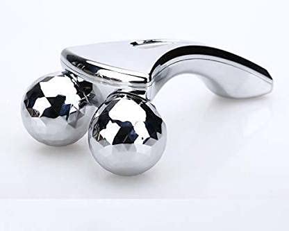 MEEO FASHIONS 3D Manual Roller Face Body Massager Lifting Wrinkle Remover Facial Massage Relaxation Tightening Shaping Massage Roller Massager (Silver)