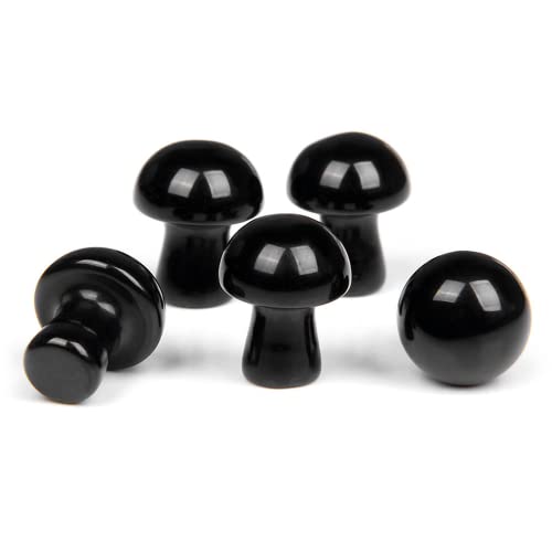 Mtd Gem Crystal Mushroom Sculpture Mini Mushrooms Decor Decorative Gemstone Mushroom Decoration Colorful Mushroom Stone Decor Crafts For Garden Yard Decor #TOP5