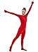 Ensnovo Womens One Piece Unitard Full Body Suit Spandex Skin Tights Red,M