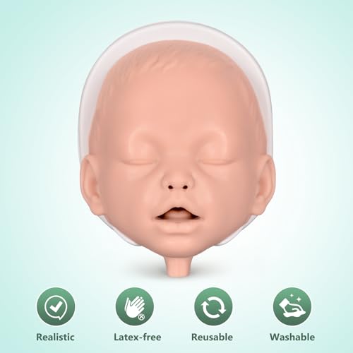Image of Ultrassist Child Airway Management Trainer with Base, Infant Intubation Manikin Head, Neonatal Airway Management Simulator for EMS Training