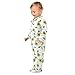 Emelivor Leaf Avocado White Baby One-Piece Newborn Pajamas Long Sleeve Footed Pjs for Girls Boys