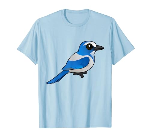 Cute Cartoon Florida Scrub-Jay Corvid Birdorable Bird T-Shirt