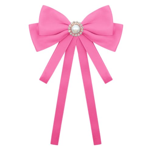 Image of LJBFNN Bow Ties for Women, Adjustable Pre Tied Bow Tie Solid Color Ribbon Bowtie for Girls Ladies Party Daily Cosplay School