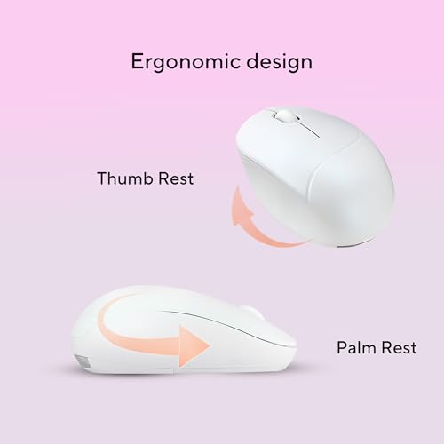 Image of ASUS MD101 Fragrance Mouse, Dual-Mode connectivity, Adjustable DPI Upto 2400, PTFE Mouse feet, Refillable Fragrance Design, Silent Clicks, Upto 12-Months Battery*, Iridescent White, Lightweight 67.6g