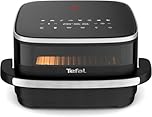 Tefal Easy Fry XL Surface Heißluftfritteuse – Airfryer mit Sichtfenster & XL-Garfläche (bis 1 kg), digitales Bedienfeld, Extra-Crisp, energieeffizient & schnell, antihaft, kompakt, Pizza Ofen FW4018