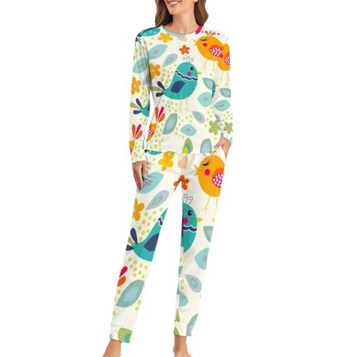 Pyjama femme manches longues avec pantalon pour cocooning et soirées d'hiver