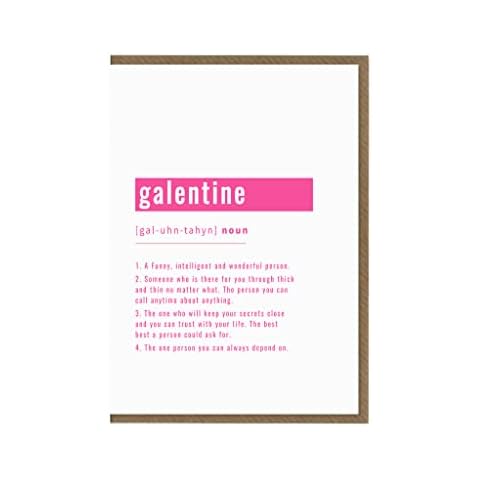 Galentine's Day Definition Card | Galentines Gift | Galentine Card | Bestie Best Friend Card | Funny Humour Soul Sister Card | Single Girl Cover