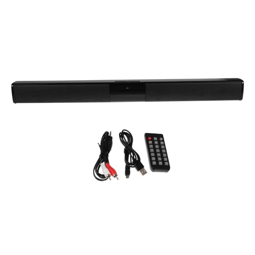 jojofuny Altavoz De Control Remoto De Barra Larga Altavoz Estéreo Barra De Sonido De Televisión Barra De Sonido Estéreo Caja De Resonancia De TV Altavoces Inalámbricos Abdominales Black