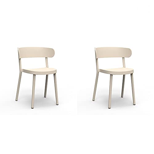 Resol Set 2 Fauteuils Casino Beige - Fibre de Verre, Polypropylène 525x500x738mm