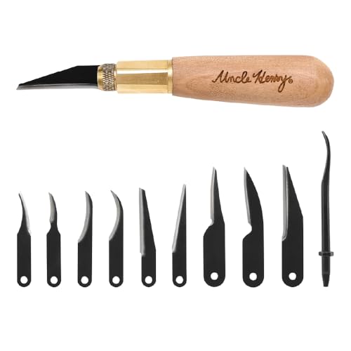Uncle Henry 22UH Deluxe Wood Carving Kit with 10 Interchangeable
