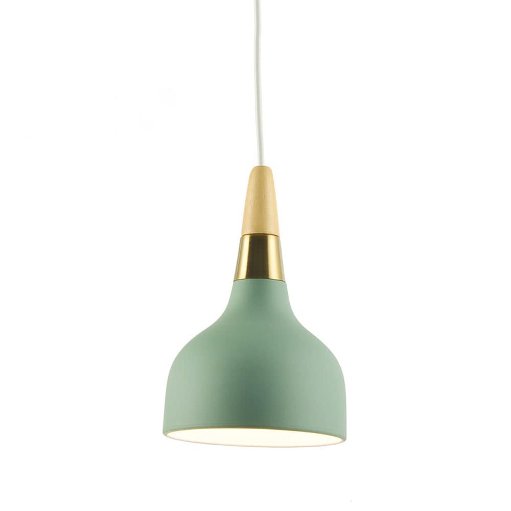 Lustre suspendu en bois haut de gamme et plafonnier vert au design minimaliste