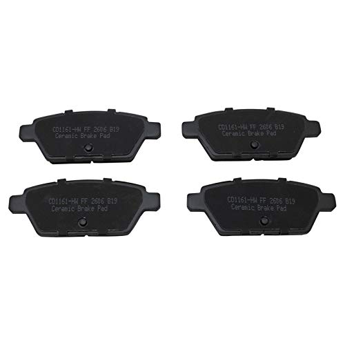 Image of TRQ Rear Brake Pad & Rotor Kit Ceramic Premium G-Coated Compatible with 2009-2013 Mazda 6
