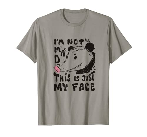 NO ESTOY MAD ESTO ES SOLO MI CARA Funny Zarigüeya Scream Meme Camiseta