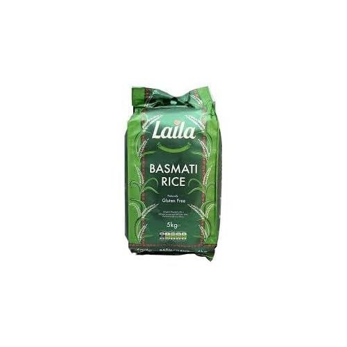 Laila Basmati Reis 5 kg - Premium Basmati-Reis aus Pakistan, aromatisch und leicht verdaulich, ideal für jeden Anlass, glutenfrei, perfekte Beilage für Ihre Gerichte
