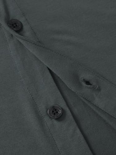 Image of Latuza Men's Viscose Pajama Top Button Up Sleep Shirt