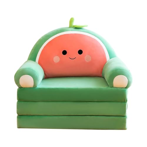 IQYU Cojín de prueba de felpa plegable sofá infantil respaldo sillón 2 en 1 sofá plegable para niños lindo de dibujos animados sofá perezoso para niños sofá cama plegable para sala de estar (Z001-A-B,