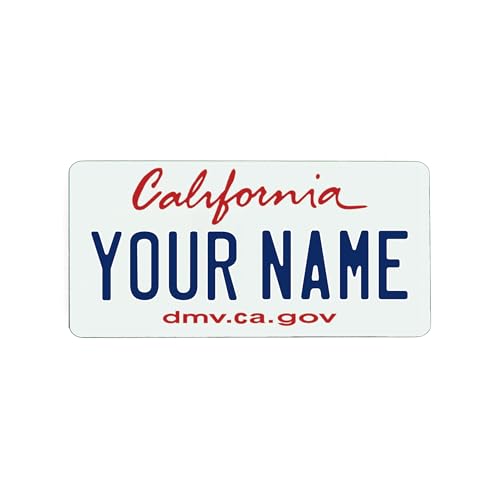 License Plate Magnet - Personalized - All States (California, Small - 1.48 X 3.00 in)