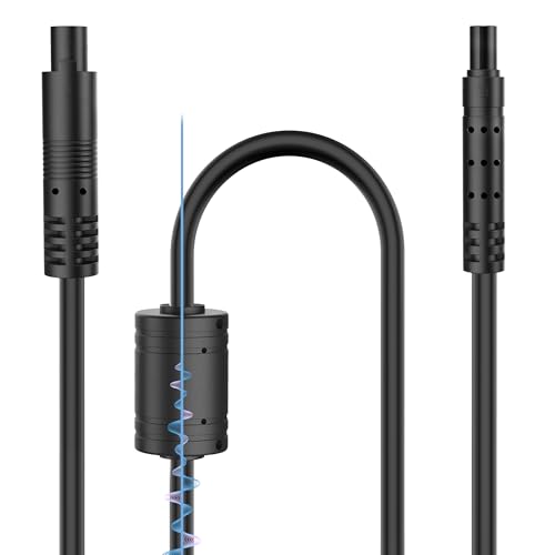 YQMAJIM 4Pin Dash Cam Rear View Camera Extension Cable,(4P 9Ft) Backup Camera Extension Wire with Magnetic Ring,Mirror Dashcam Rearview Extension Cord,Reverse Back up Cam Cable Extension