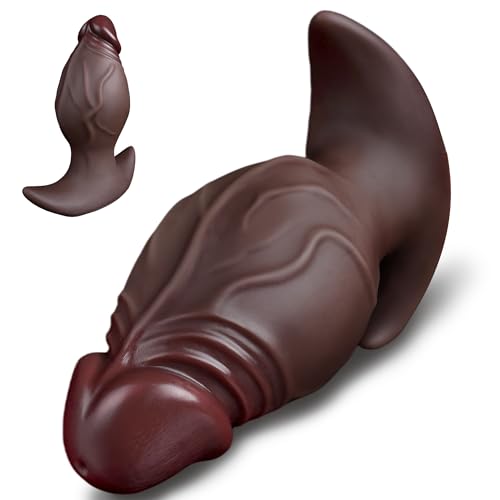 Realisrischer Anal Butt Plug Schwarz Dildo 8cm Breit Analplug Silikon Analdildo Dehner Trainer Buttplug Analplugs XL Sissy Sexspielzeug Diloschwanz für Männer Frauen Sex Toys XXL Mann Groß Solo