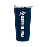 Rico Industries NBA Basketball Oklahoma City Thunder 18oz Soft Touch, Easy Grip Tumbler