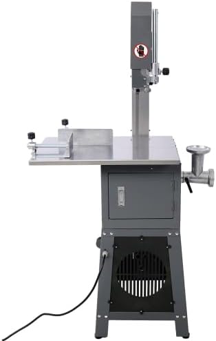 2-in-1 Commercial Butcher Band Saw and Sausage Stuffer, Machine Slicer Meat Bone Sausage Carne