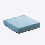 ESMENATZLS Plus Quadratisches Hartschwammkissen für Sofa, Sekvoi, Massivholz, Fenster, Tatami, Leinenstoff, Stärke 5-8 cm (himmelblau)
