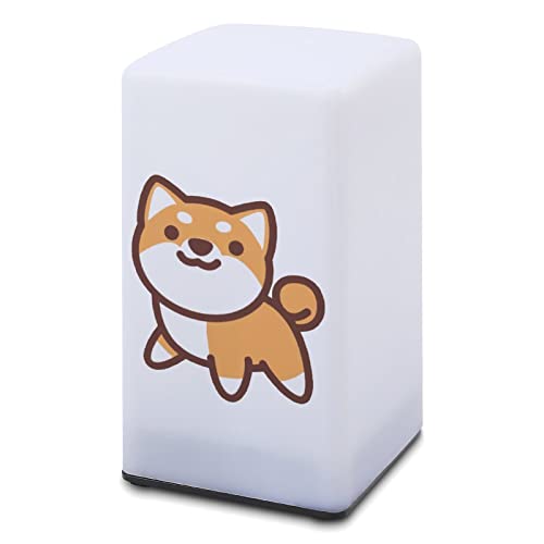 ベッドサイドランプ 卓上ライト ナイトライト かわいい 柴犬 犬柄 角型ライト 六面体 電気スタンド 多機能 デスクライト LEDテーブルランプ スリープライト 雰囲気作りライト ルームランプ キャンプライト