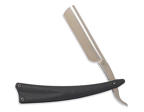 Buck Knives 039 Salient Straight Razor By Caleb Cooper Matte Black G10
