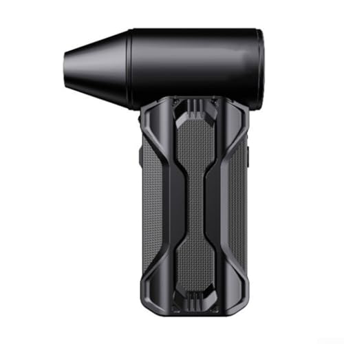 CYRENT Soplador, plumero de aire, ventilador turbo de 130000 rpm, ventilador violento, recargable con batería de 5000 mAh, carga tipo C, linterna integrada, soplador de polvo compacto para automóviles