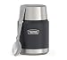 Produktbild Thermos ICON Food Jar 0,47 l, dunkelgrau matt graphite, Speisegefäß für Essen 470 ml, doppelwandigem 18/8 Edelstahl, hält warm und kalt, mit klappbarem Löffel, rutschfester Boden, absolut dicht
