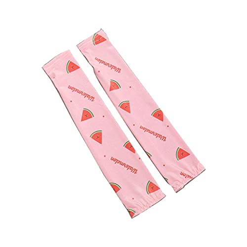 Uteruik Manchons de bras de protection UV pour enfants - Imprimé fruits - Protection solaire pour course à pied, cyclisme, conduite, golf, randonnée - 1 paire (#F)
