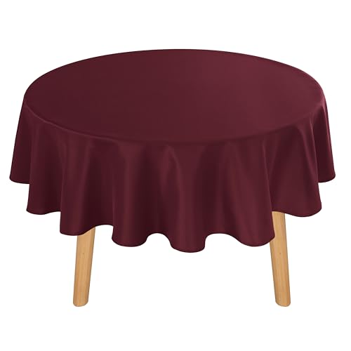 Hiasan Round Tablecloth, 30 Inch, Burgundy, 1 Pack