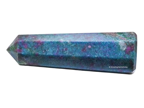 Image of Amazing Gemstone Ruby Kyanite Crystal Towers - Natural Healing Crystal Point Obelisk for Reiki Healing and Crystal Grid (2 inch to 3 inch INCH)