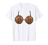 karibik kleidung Tolles Kokosnuss Geschenk für Männer und Frauen, die Kokosnüsse lieben. Lustiges Halloween Outfit, das einen Kokosnuss Busen BH zeigt. Kokosnuss Brüste Design für Frauen und Männer.