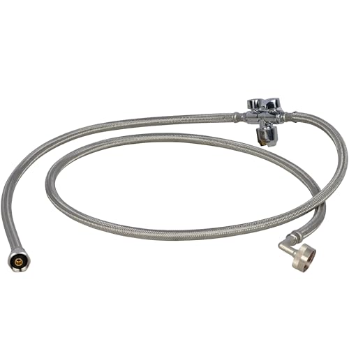 SharkBite Max 30 In. Faucet Hose and 60 In. Dishwasher Connector with Dual Shut-Off Valve, 1/2 Inch PTC x 1/2 Inch FIP x 3/4 Inch FHT, PEX Pipe, Copper, CPVC, PE-RT, UR26039
