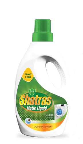 Image of SHATRAS Front Load Washing Machine Matic Liquid Detergent | Specially designed for Tough Stain Removal on Laundry in Washing Machines (Green 1)