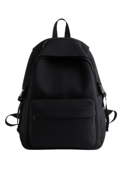 Image of School Backpack for Teen Girls, Boys Waterproof High School Backpack for Student Bookbag College Backpack for Women Men Casual Daypack Travel Aesthetic Backpacks Black