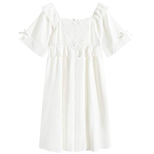 Vêtements de nuit rétro femmes en coton léger pour l'été