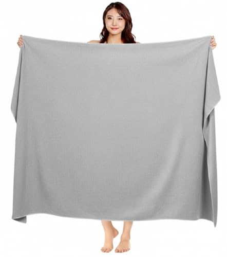 EDB Toalha de banho jumbo XXXL (150 cm x 200 cm, 600 g/m²) super macia 100% algodão egípcio de secagem rápida, toalhas de banho grandes de praia (prata)