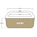 ALEKO Inflatable Hot Tub Spa | Personal High Powered Jetted Bubble | with Fitted Cover and 3 Filters | 160 Gallon | 4 Person Square | Brown | HTISQ4BR