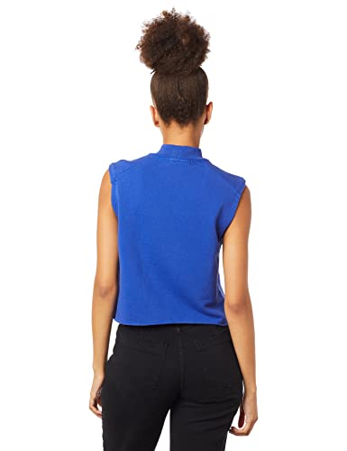 Cropped Moletom Color, Reversa, Feminino, Azul Royal, G
