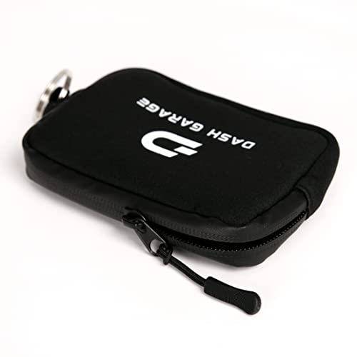 BIGH Porte-Clés Moto Néoprène Imperméable | 3 Compartiments Dont Poche Carte d'Identité | Anneau Intérieur Extérieur | Protège Réservoir | Accessoires Motard Noir 13x9cm – vue 5