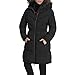 DKNY Women's Walker-Length Puffer Coat with Hood and Adjustable Internal Drawcord – Quilted Long Winter Jacket, Black, M