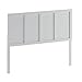 EMMA + OLIVER Omar Queen Size Wooden Headboard Only, Four Panel Headboard in White