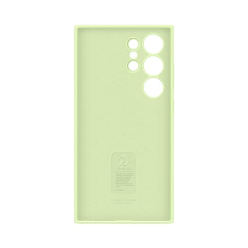 Image of SAMSUNG Galaxy S24 Ultra Silicone Phone Case, Protective Cover with Color Variety, Smooth Grip, Soft and Sleek Design, Snug Fit, US Version, EF-PS928TGEGUS, Light Green